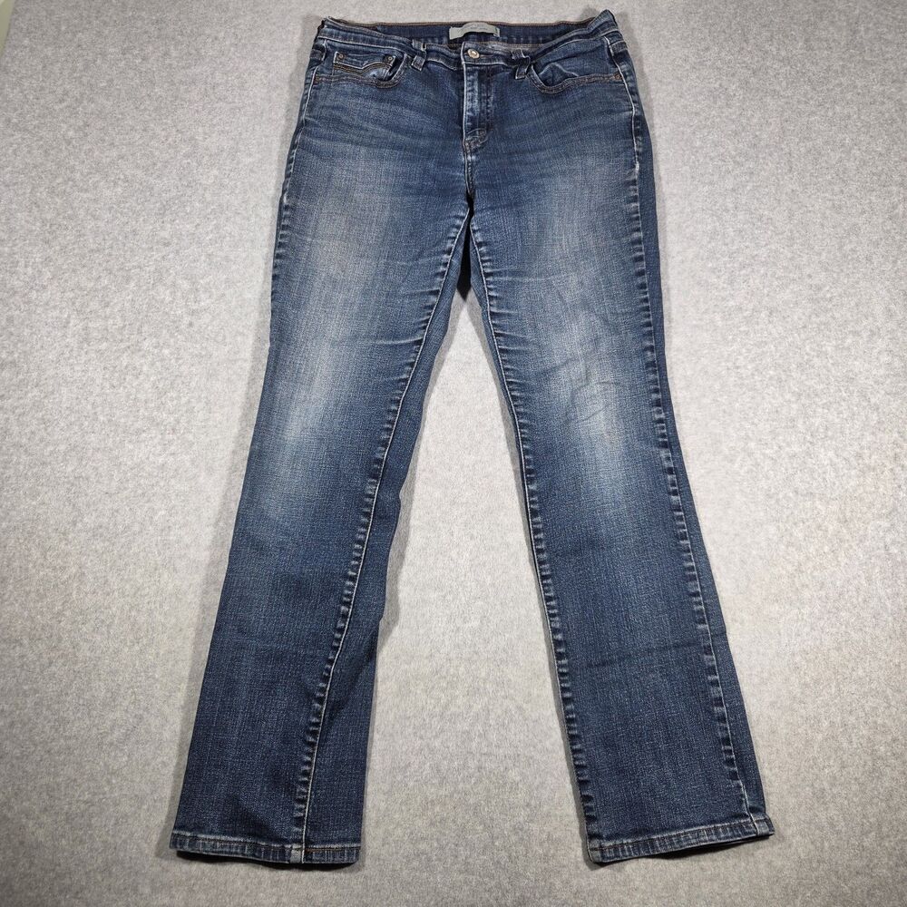 Levi's 505 Straight Leg Jeans Women's Size 8 M Medium Wash Blue Stretch Denim